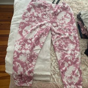Pink tie dye joggers